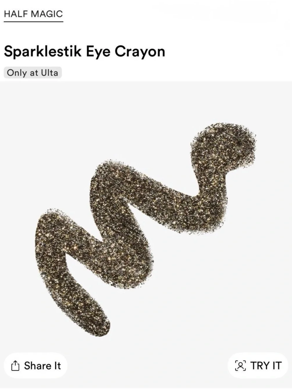 New Half Magic Sparklestik Eye Crayon shade Noir or Never